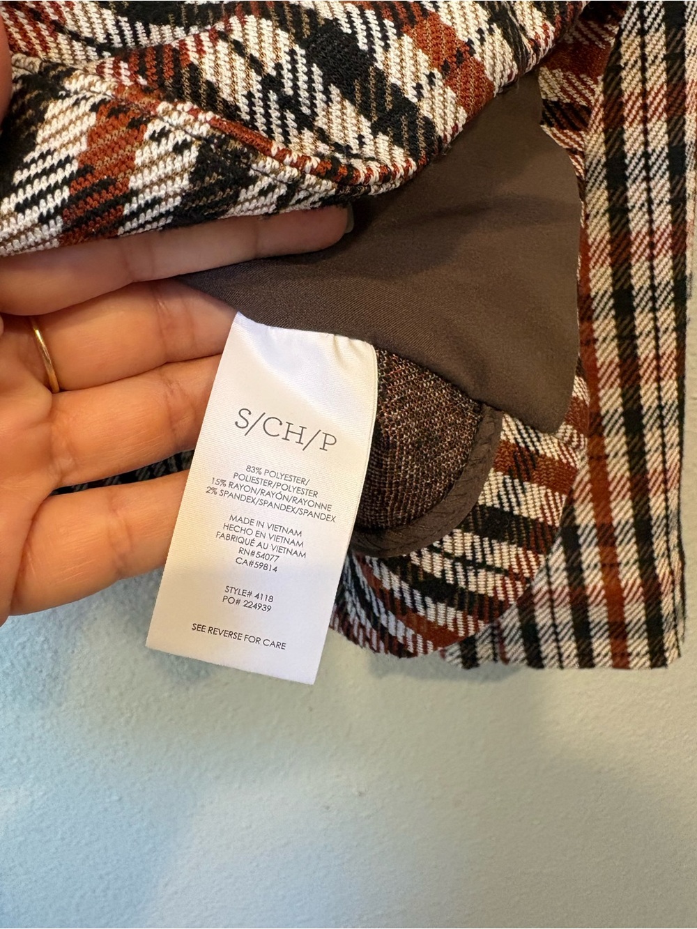 Cabi 4118 Jazzy Plaid Blazer Sweater Jacket Size Small - Picture 6 of 8